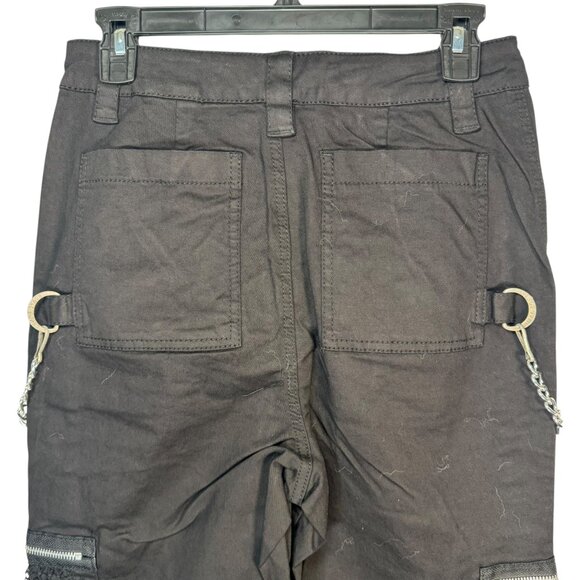 Royal Bones By Tripp Black Mesh Pocket Cargo Pants w/ Chains Zippers Hot Topic 9 - Picture 10 of 12